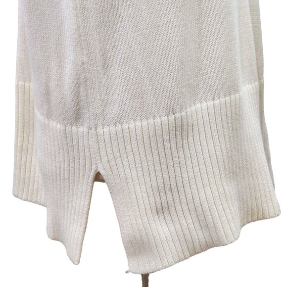 Free Assembly Womens Cotton Ribbed Turtleneck Oversize Ivory Sweater‎ Size M - Picture 10 of 13